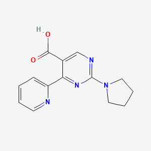 4-(Pyridin-2-yl)-2-(pyrrolidin-1-yl)pyrimidine-5-carboxylic acid