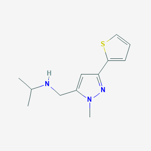 N-((1-Methyl-3-(thiophen-2-yl)-1H-pyrazol-5-yl)methyl)propan-2-amine