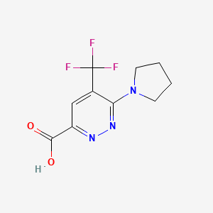 6-(Pyrrolidin-1-yl)-5-(trifluoromethyl)pyridazine-3-carboxylic acid