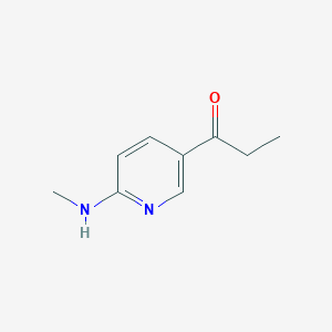 molecular formula C9H12N2O B15056996 1-(6-(Methylamino)pyridin-3-yl)propan-1-one 