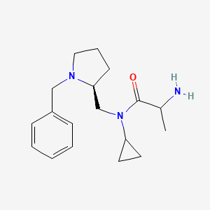 molecular formula C18H27N3O B15057004 2-amino-N-[[(2S)-1-benzylpyrrolidin-2-yl]methyl]-N-cyclopropylpropanamide 