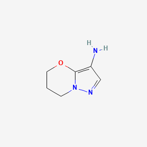 molecular formula C6H9N3O B15057037 6,7-Dihydro-5H-pyrazolo[5,1-b][1,3]oxazin-3-amine CAS No. 1429902-64-6