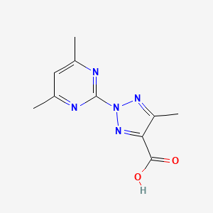 molecular formula C10H11N5O2 B15057091 2-(4,6-Dimethylpyrimidin-2-yl)-5-methyl-2H-1,2,3-triazole-4-carboxylic acid 