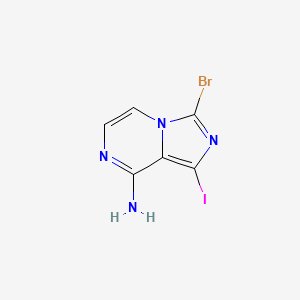 3-Bromo-1-iodoimidazo[1,5-A]pyrazin-8-amine