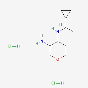 N4-(1-Cyclopropylethyl)tetrahydro-2H-pyran-3,4-diamine dihydrochloride