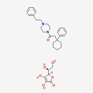 molecular formula C32H42N2O7 B1505713 L-Ascorbic acid, compd. with 1-((1-phenylcyclohexyl)acetyl)-4-(2-phenylethyl)piperazine CAS No. 36431-82-0