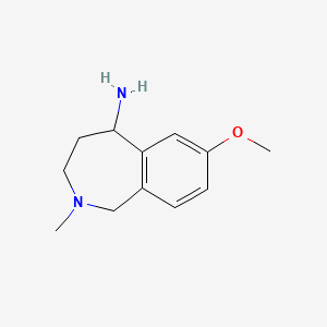 molecular formula C12H18N2O B15057138 7-Methoxy-2-methyl-2,3,4,5-tetrahydro-1H-benzo[c]azepin-5-amine 