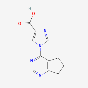 molecular formula C11H10N4O2 B15057178 1-(6,7-Dihydro-5H-cyclopenta[d]pyrimidin-4-yl)-1H-imidazole-4-carboxylic acid 