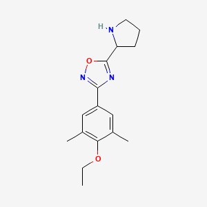 3-(4-Ethoxy-3,5-dimethylphenyl)-5-(pyrrolidin-2-yl)-1,2,4-oxadiazole