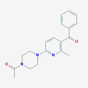 molecular formula C19H21N3O2 B15057262 1-(4-(5-Benzoyl-6-methylpyridin-2-yl)piperazin-1-yl)ethanone 