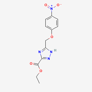 Ethyl3-((4-nitrophenoxy)methyl)-1H-1,2,4-triazole-5-carboxylate