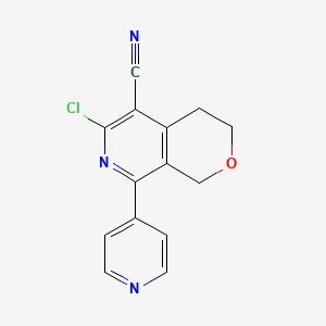 6-Chloro-8-(pyridin-4-yl)-3,4-dihydro-1H-pyrano[3,4-c]pyridine-5-carbonitrile