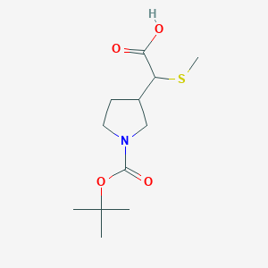 2-(1-(tert-Butoxycarbonyl)pyrrolidin-3-yl)-2-(methylthio)acetic acid