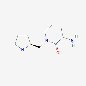 molecular formula C11H23N3O B15057317 2-Amino-N-ethyl-N-(((S)-1-methylpyrrolidin-2-yl)methyl)propanamide 