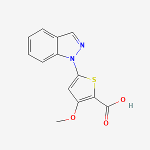 5-(1H-Indazol-1-yl)-3-methoxythiophene-2-carboxylic acid