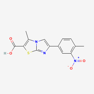 3-Methyl-6-(4-methyl-3-nitrophenyl)imidazo[2,1-b]thiazole-2-carboxylic acid