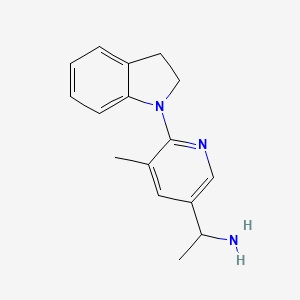 1-(6-(Indolin-1-yl)-5-methylpyridin-3-yl)ethanamine