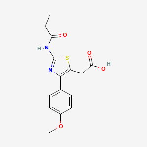 2-(4-(4-Methoxyphenyl)-2-propionamidothiazol-5-yl)acetic acid