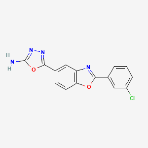 5-(2-(3-Chlorophenyl)benzo[d]oxazol-5-yl)-1,3,4-oxadiazol-2-amine