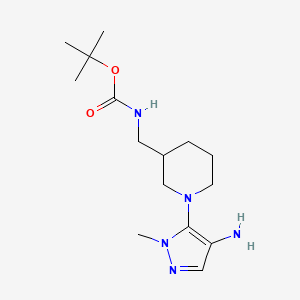 tert-Butyl ((1-(4-amino-1-methyl-1H-pyrazol-5-yl)piperidin-3-yl)methyl)carbamate