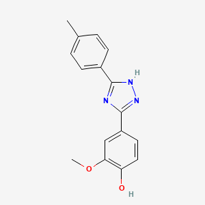 2-Methoxy-4-(3-(p-tolyl)-1H-1,2,4-triazol-5-yl)phenol