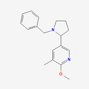 molecular formula C18H22N2O B15057450 5-(1-Benzylpyrrolidin-2-yl)-2-methoxy-3-methylpyridine 