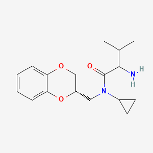 molecular formula C17H24N2O3 B15057458 2-amino-N-cyclopropyl-N-[[(3S)-2,3-dihydro-1,4-benzodioxin-3-yl]methyl]-3-methylbutanamide 