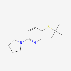 5-(tert-Butylthio)-4-methyl-2-(pyrrolidin-1-yl)pyridine