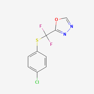 2-(((4-Chlorophenyl)thio)difluoromethyl)-1,3,4-oxadiazole