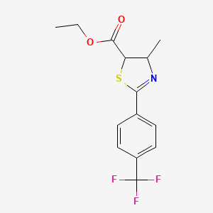 Ethyl4-methyl-2-(4-(trifluoromethyl)phenyl)-4,5-dihydrothiazole-5-carboxylate