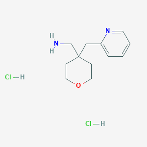 [4-(Pyridin-2-ylmethyl)oxan-4-yl]methanamine dihydrochloride