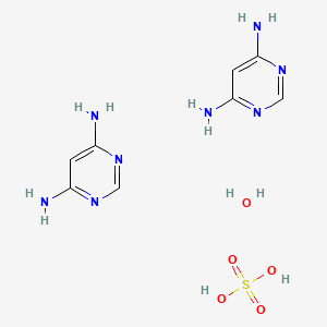 molecular formula C8H16N8O5S B1505755 4,6-Diaminopyrimidine hemisulfate 1-hydrate CAS No. 207226-28-6