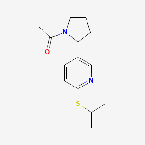 1-(2-(6-(Isopropylthio)pyridin-3-yl)pyrrolidin-1-yl)ethanone