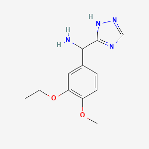 (3-Ethoxy-4-methoxyphenyl)(1H-1,2,4-triazol-3-yl)methanamine