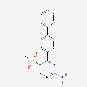 4-([1,1'-Biphenyl]-4-yl)-5-(methylsulfonyl)pyrimidin-2-amine