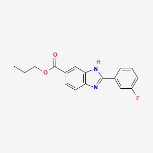 Propyl 2-(3-fluorophenyl)-1H-benzo[d]imidazole-6-carboxylate