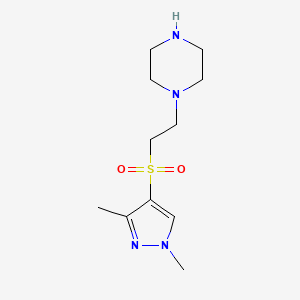 1-(2-((1,3-Dimethyl-1H-pyrazol-4-yl)sulfonyl)ethyl)piperazine