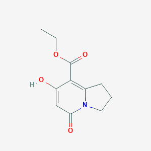 Ethyl 7-hydroxy-5-oxo-1,2,3,5-tetrahydroindolizine-8-carboxylate