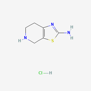 molecular formula C6H10ClN3S B1505776 4,5,6,7-Tetrahydrothiazolo[5,4-c]pyridin-2-amine hydrochloride CAS No. 1186663-35-3
