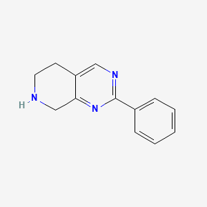 molecular formula C13H13N3 B1505777 2-Phenyl-5,6,7,8-tetrahydropyrido[3,4-d]pyrimidine CAS No. 1196154-90-1