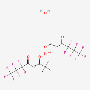 Strontium 6,6,7,7,8,8,8-heptafluoro-2,2-dimethyl-5-oxo-3-octen-3-olate hydrate