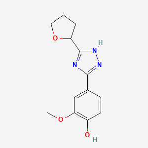 2-Methoxy-4-(3-(tetrahydrofuran-2-yl)-1H-1,2,4-triazol-5-yl)phenol