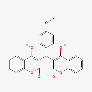 2H-1-Benzopyran-2-one, 3,3'-((4-methoxyphenyl)methylene)bis(4-hydroxy-