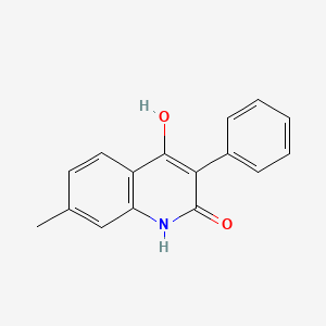 molecular formula C16H13NO2 B1505786 4-Hydroxy-7-methyl-3-phenyl-1,2-dihydroquinolin-2-one CAS No. 83609-87-4