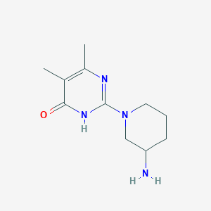 2-(3-Aminopiperidin-1-yl)-5,6-dimethylpyrimidin-4(3H)-one