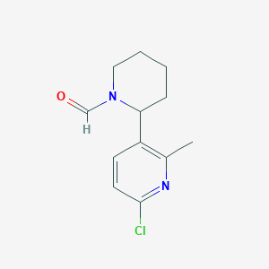 2-(6-Chloro-2-methylpyridin-3-yl)piperidine-1-carbaldehyde