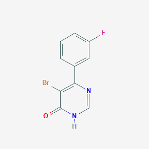 5-Bromo-6-(3-fluorophenyl)pyrimidin-4(3H)-one