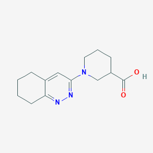 molecular formula C14H19N3O2 B15057948 1-(5,6,7,8-Tetrahydrocinnolin-3-yl)piperidine-3-carboxylic acid 