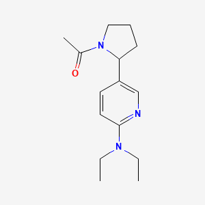 molecular formula C15H23N3O B15057997 1-(2-(6-(Diethylamino)pyridin-3-yl)pyrrolidin-1-yl)ethanone 