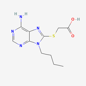 molecular formula C11H15N5O2S B15058005 2-((6-Amino-9-butyl-9H-purin-8-yl)thio)acetic acid 